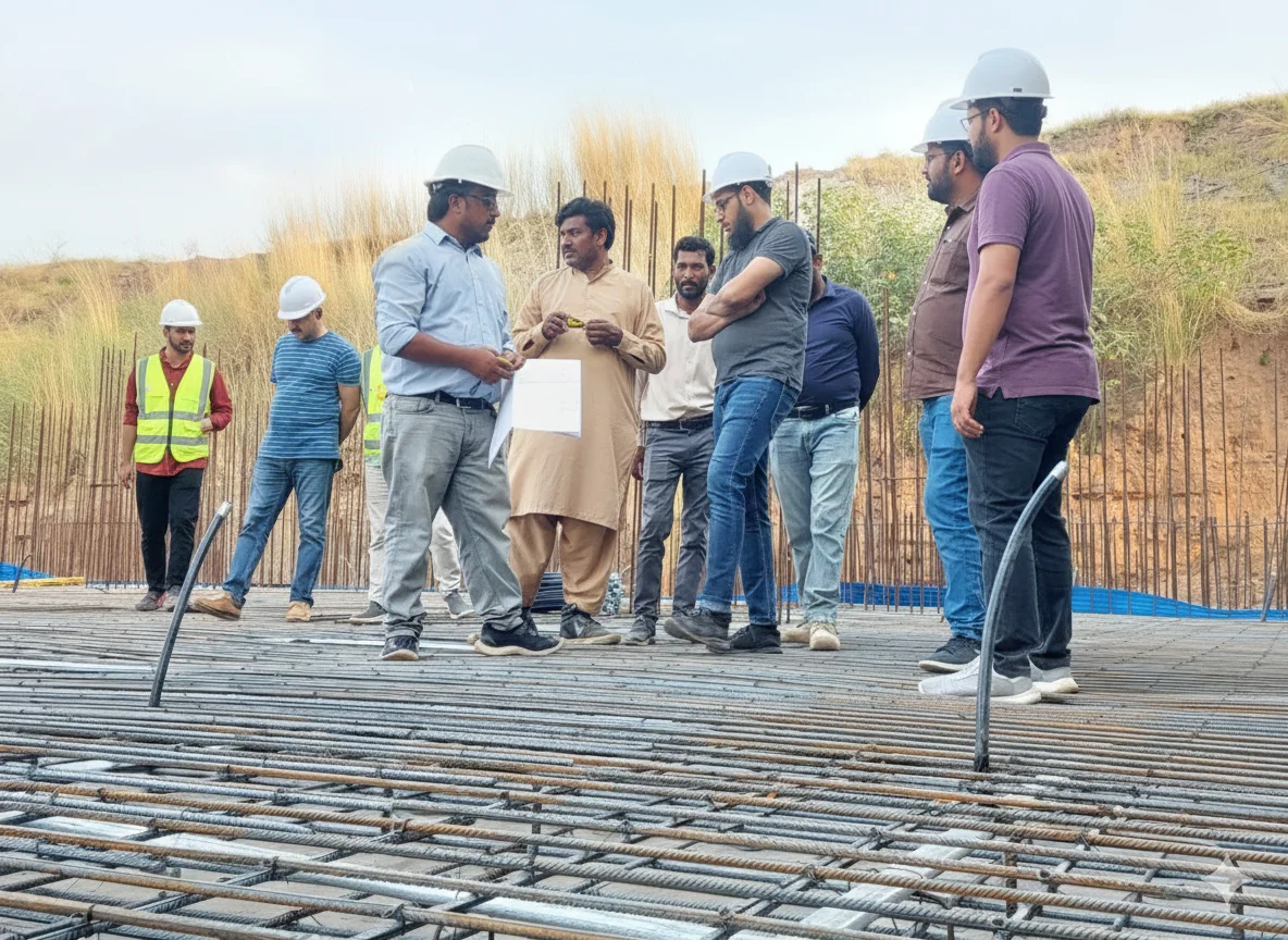 Engr. Owais Structural Site Inspection at Mount Khalid